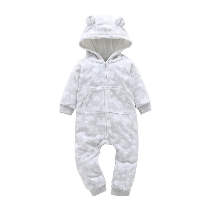 Romper uzun kollu kutuplu polar bebek kıyafetleri romper