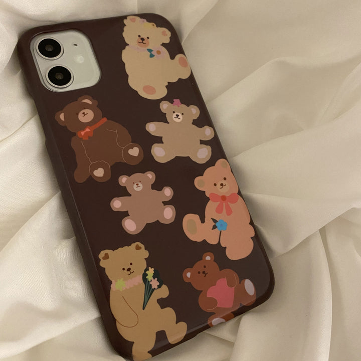 Estuche de teléfono de oso retro de estilo coreano personalizado original