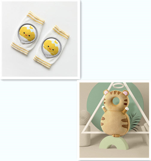Plăci pentru genunchi pentru bebeluși Accesorii de desene animate pentru păpușă pentru cot -uri set de învățare pentru bebeluși
