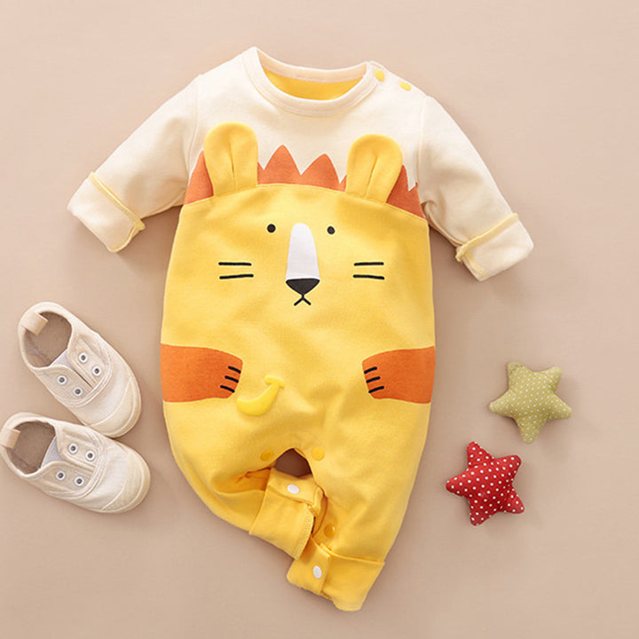 Cross-Border European And American Ins Baby Onesies Spring And Autumn Cotton Baby Cartoon Crawling Clothes Newborn Clothes Baby