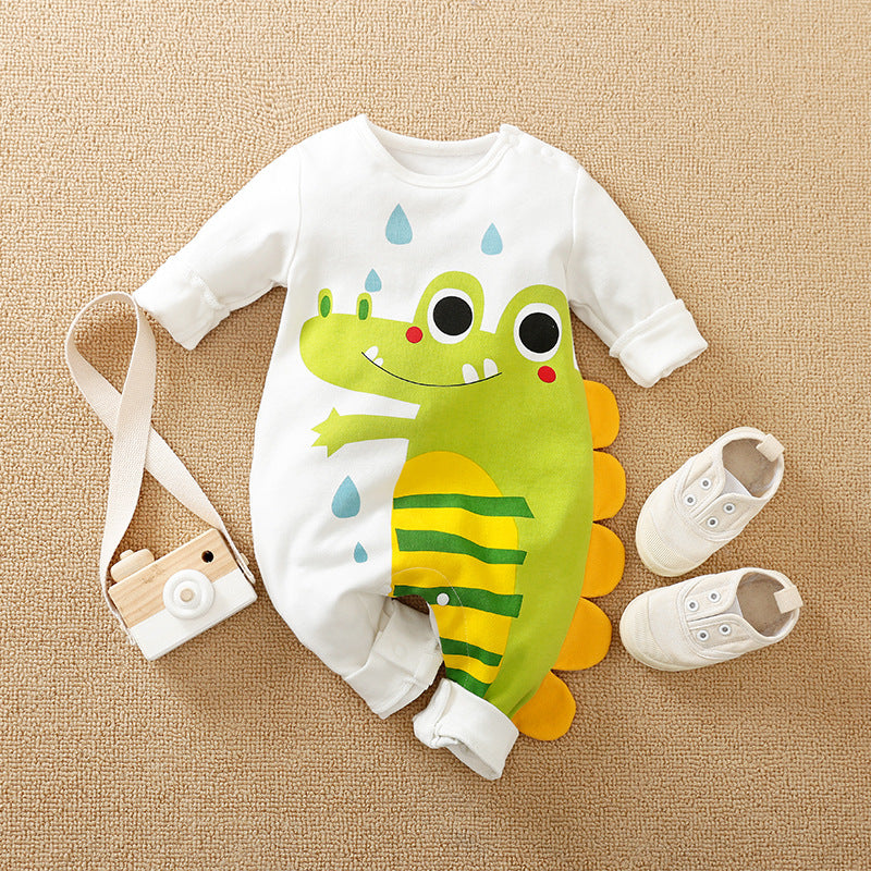 Cross-Border European And American Ins Baby Onesies Spring And Autumn Cotton Baby Cartoon Crawling Clothes Newborn Clothes Baby