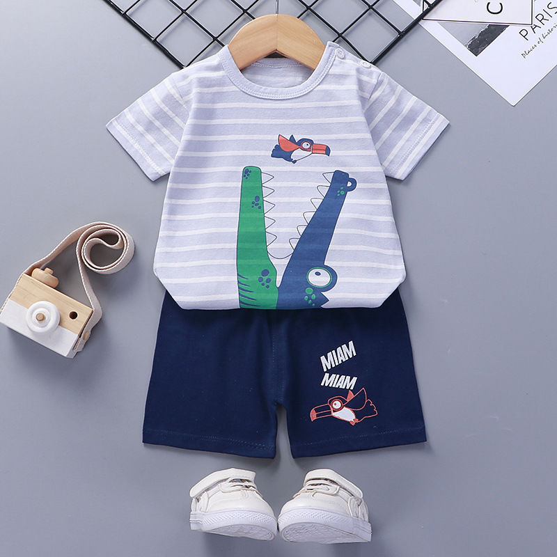 Traje de manga corta para niños Algodón para bebé ropa de verano