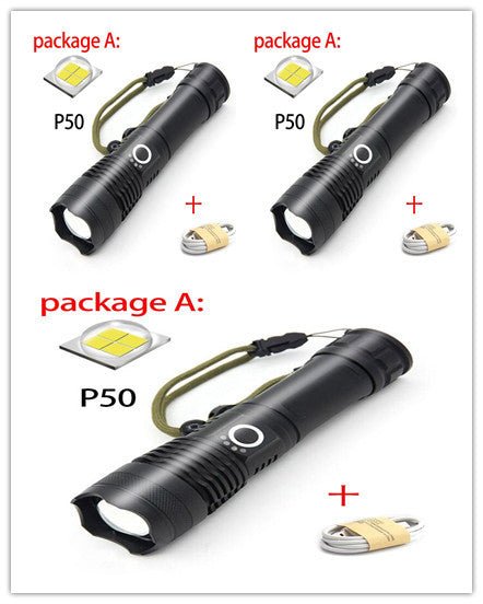 USB -oplaadzoom P50 zaklamp