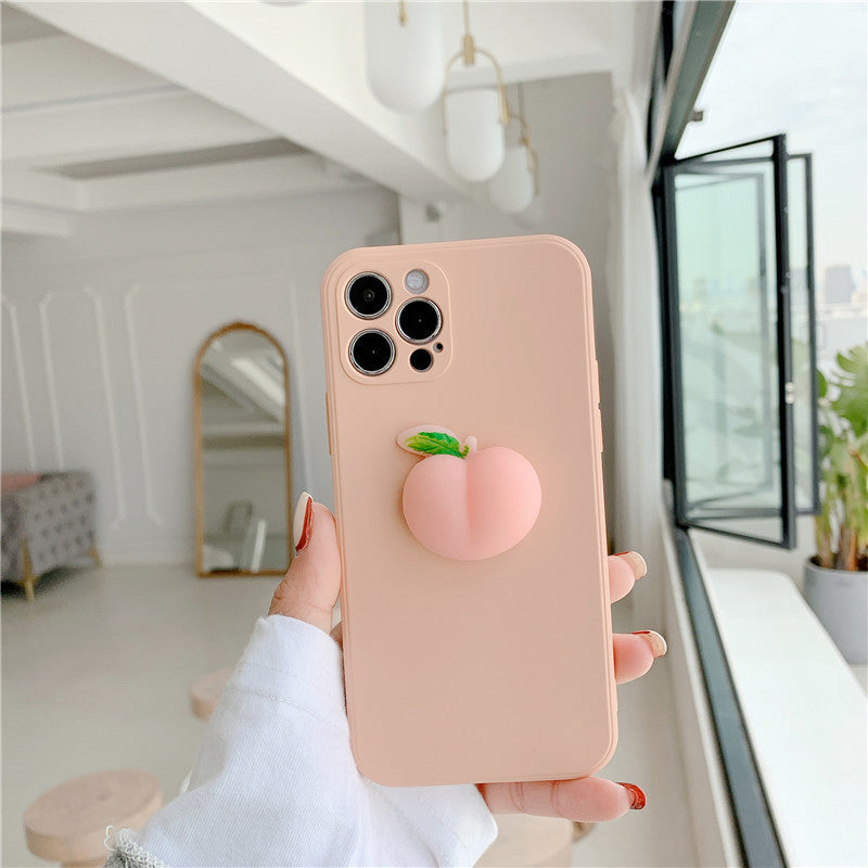 Compatibel met Peach Silicone Phone Case