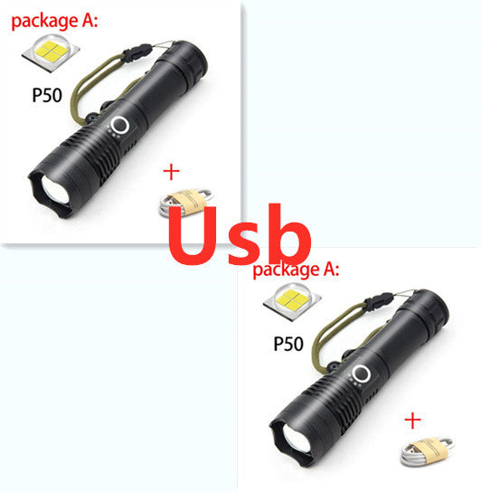 USB -oplaadzoom P50 zaklamp