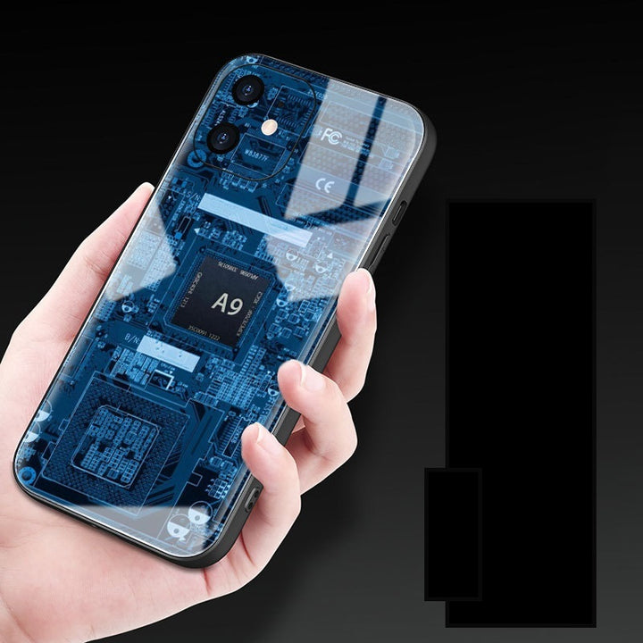 Compatible con Apple, caja de teléfonos móviles Batería de cubierta trasera de vidrio de vidrio
