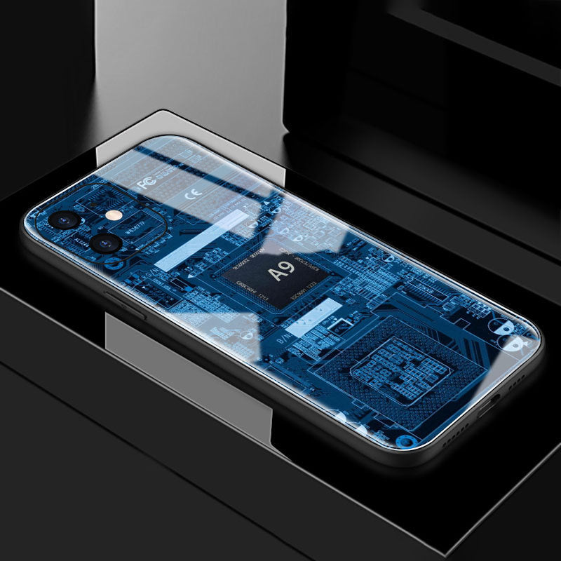 Compatible con Apple, caja de teléfonos móviles Batería de cubierta trasera de vidrio de vidrio