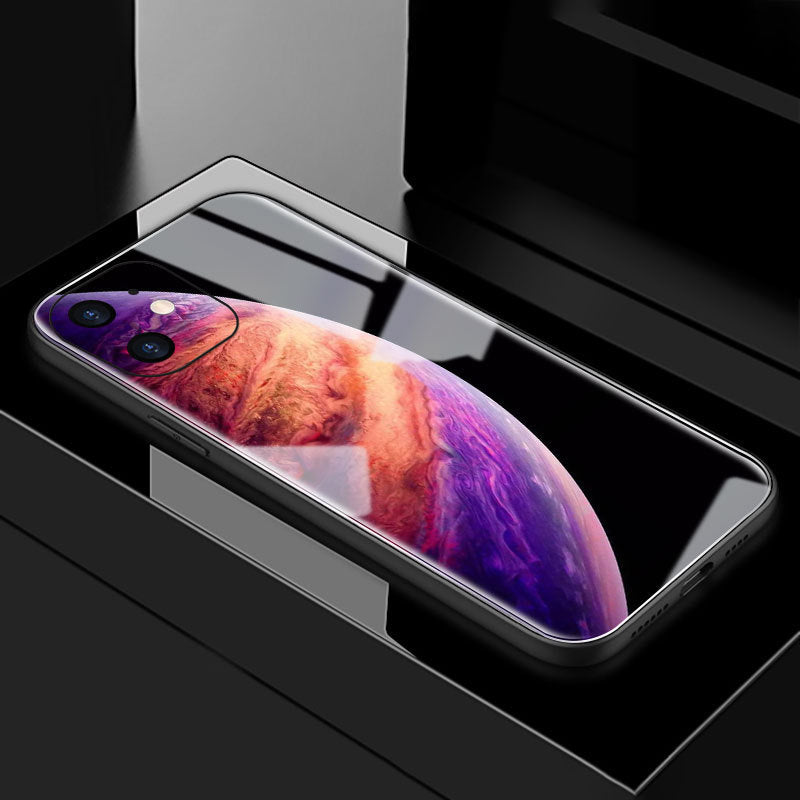 Apple ile uyumlu, cep telefonu kasası arka kapak pil camı çantası