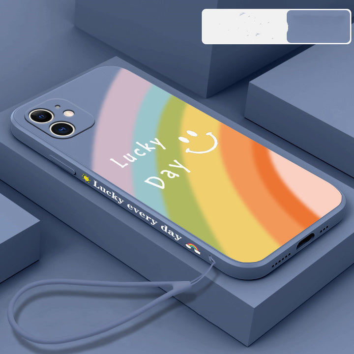 Caixa de telefone de silicone Rainbow Smiley
