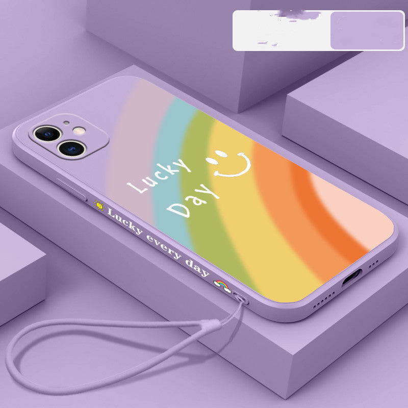 Carcasă de telefon din silicon Smiley Rainbow
