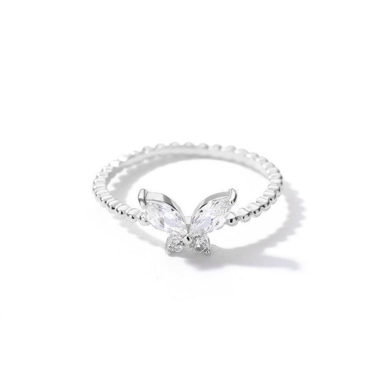 Charm vlinderring voor vrouwen Crystal Zirkon ringen goud zilver