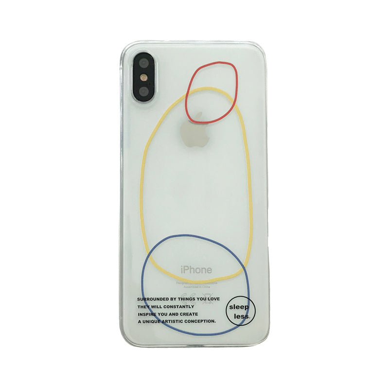 Цветный круг прозрачный корпус мобильного телефона