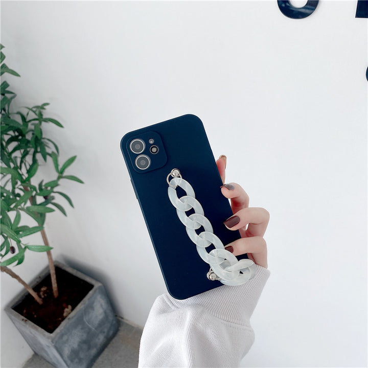 Compatible with Apple, Suitable For IPhone12promax Mobile Phone Case Silicone Handle Chain 11Pro Protective Cover XR Custom Wholesale