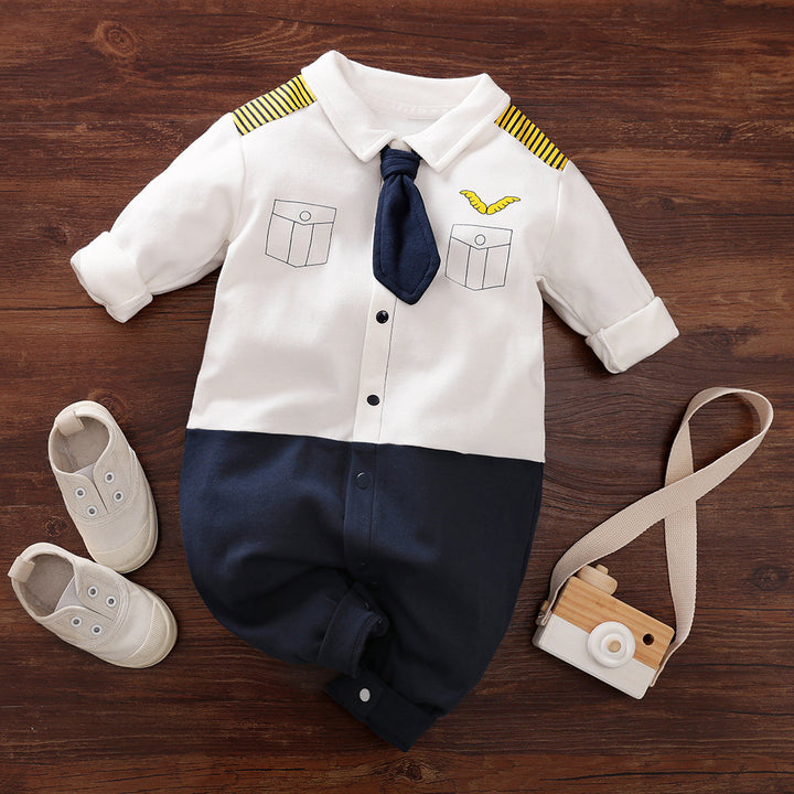 Vêtements de bébé de gentleman, vêtements de bébé à manches longues, habite de gentleman