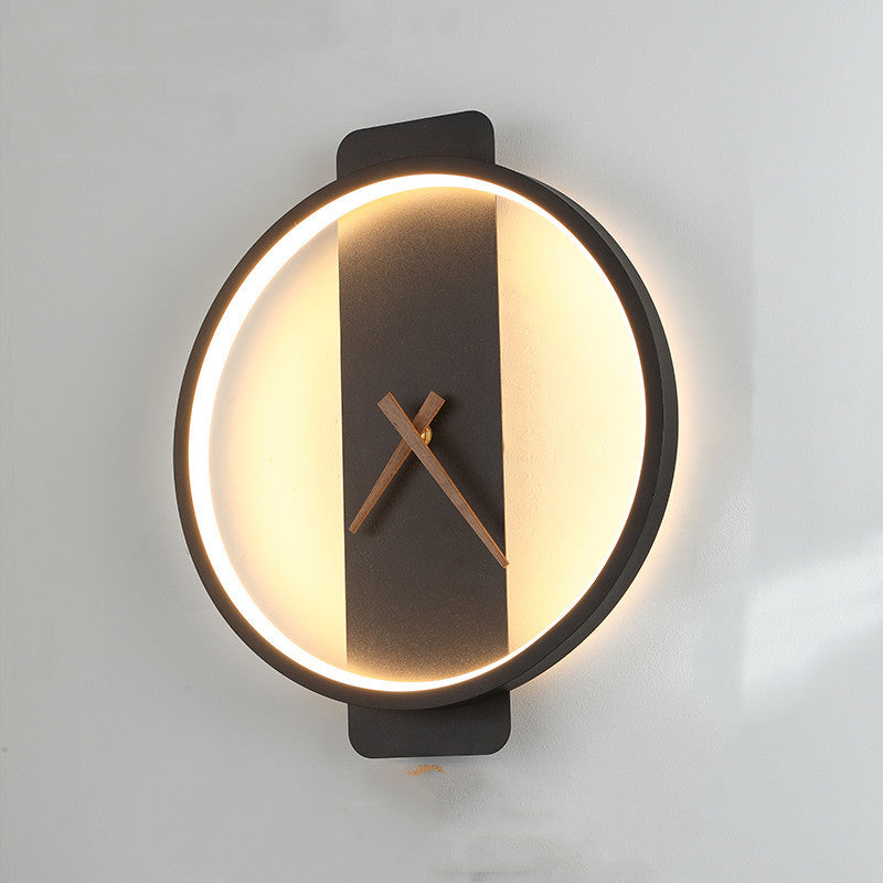 Lâmpada de lâmpada de parede nórdica Lâmpada de relógio de lâmpada de cabeceira