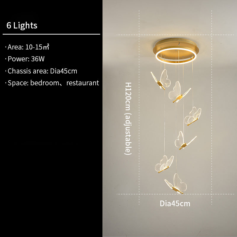 Vardagsrum loft personlighet matsal roterande duplex ljuskrona