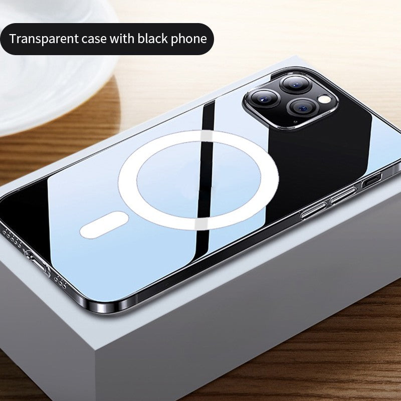 12 Case de teléfonos magnéticos Cubierta protectora transparente anti-DROP