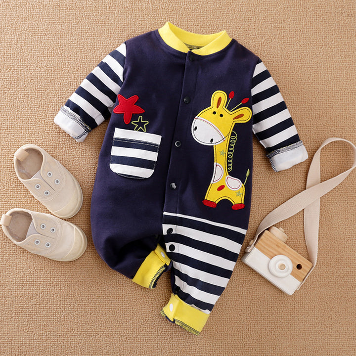 Baby Romper Romper Newborn Long-sleeved Romper Spring And Autumn Summer Cotton Baby Clothes