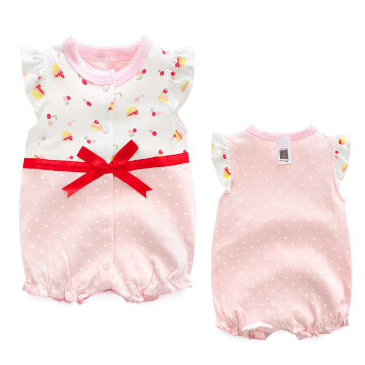 Romper para niños pequeños Bebé ropa de verano de una pieza niña princesa princesa ropa de verano
