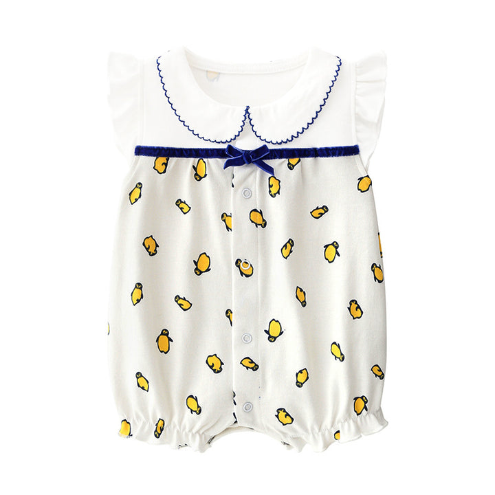 Toddler romper bebek tek parçalı yaz kıyafetleri kız bebek prenses yaz kıyafetleri