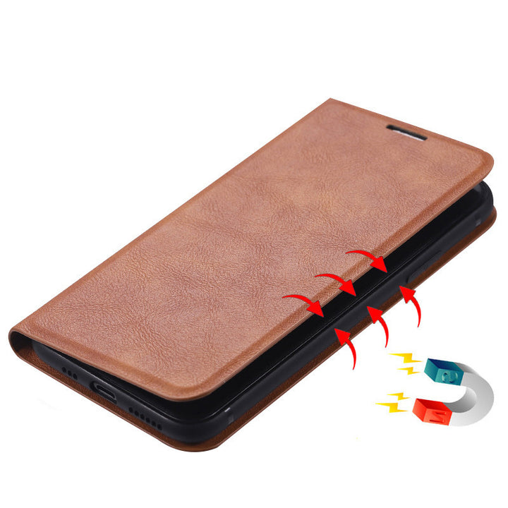Suitable For Mobile Phone Case Apple 12 Anti-drop Protective Leather Case Flip Type 12pro Male