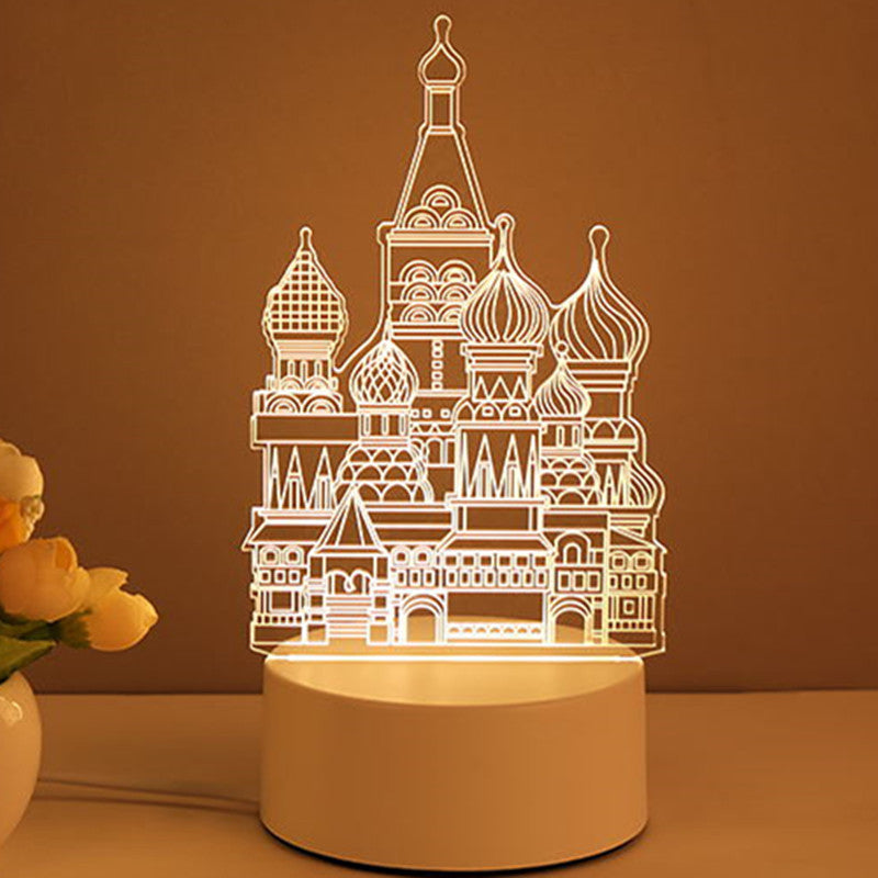 3D -Lampe Acryl USB -LED -Nachtleuchten Neonschild Lampe Weihnachtsdekorationen für Raumdekor Valentinstag Geschenke