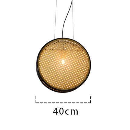 Creatieve rattan retro lampen voor restaurantkroonluchter