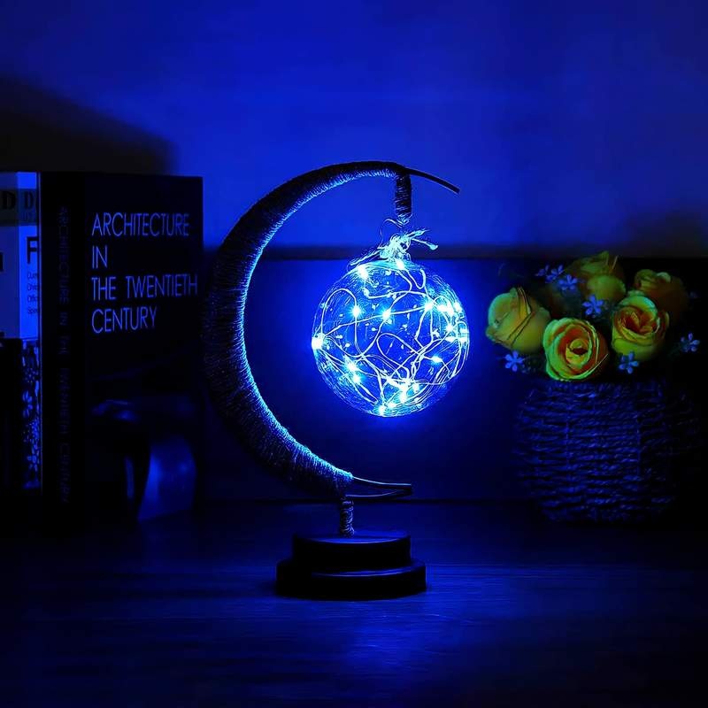 LED MOND LICHT WIRKLICHE IHRE ZLAGE LICHT STAR STAR FORM COPPER WRACK LICHT EREKTRISCHE LICHTE USB -BATTERE