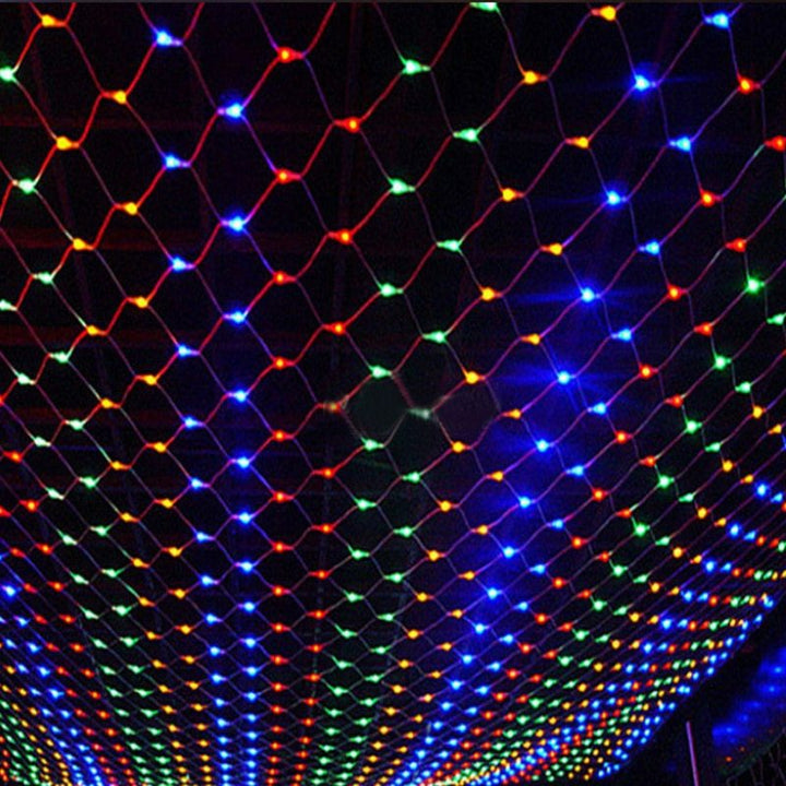 Karácsonyi LED -es lámpák húros lámpák kültéri vízálló halhálózat tele csillagokkal