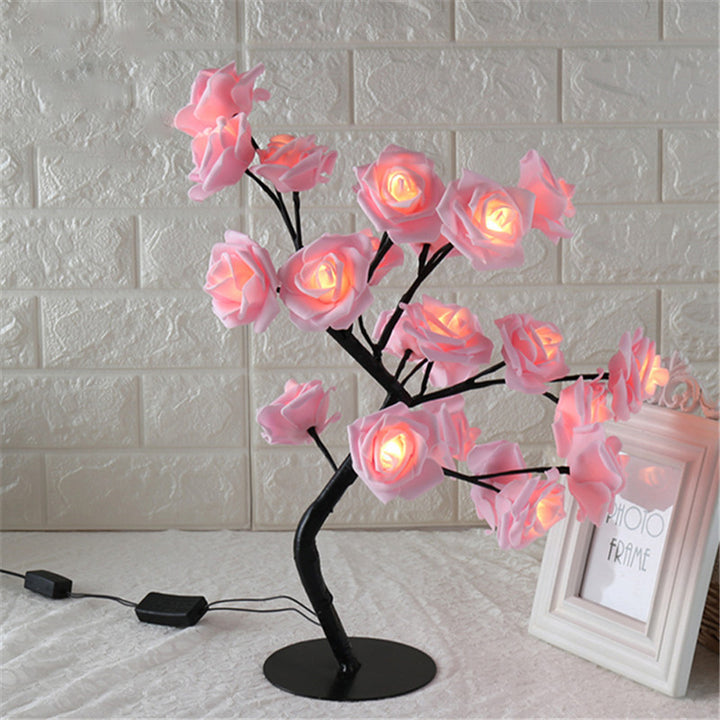 LED дърво светлина роза малка светлина светлина