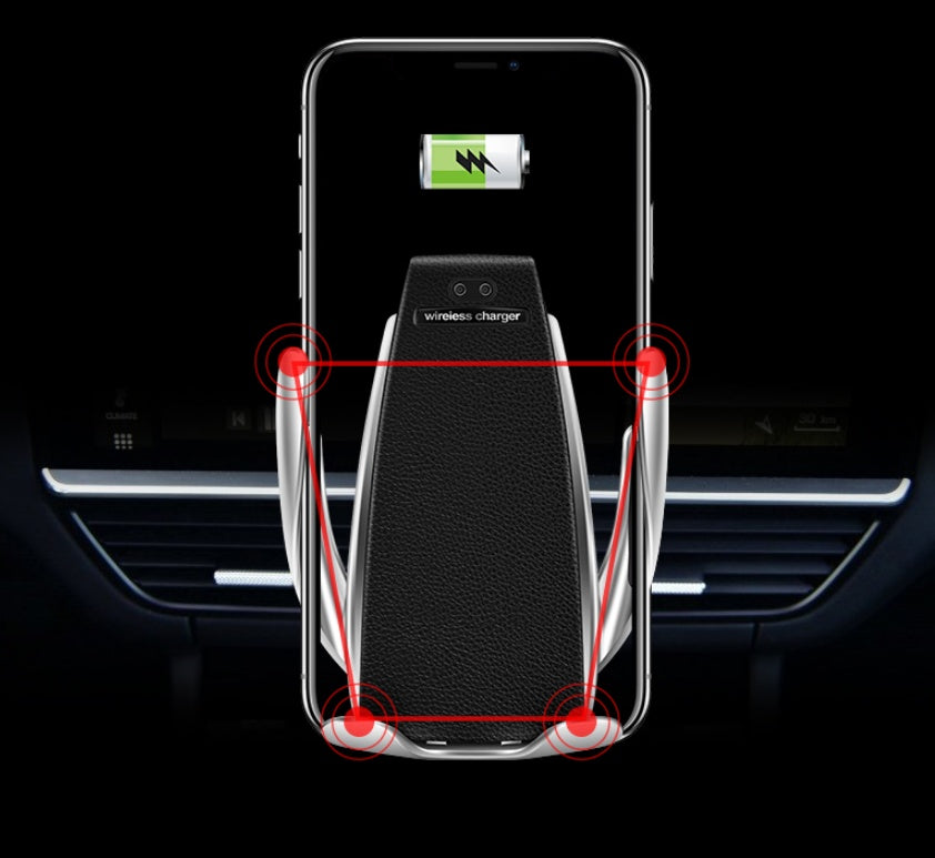 Bil trådløs lader 10w induksjon bil rask trådløs lading med biltelefonholder S5