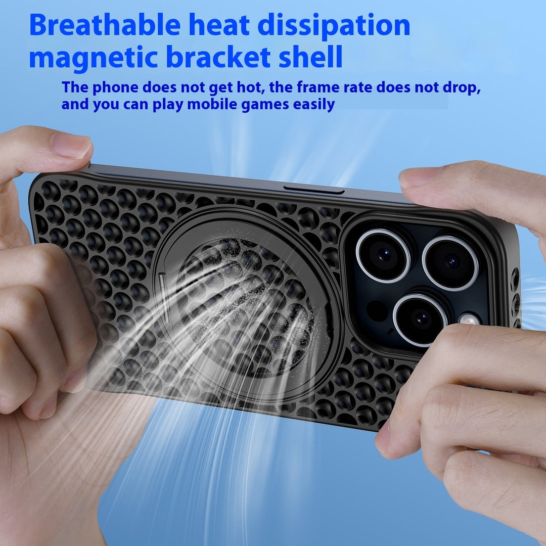 Phone Case Magnetic Suction Frameless Cooling Rotating Bracket