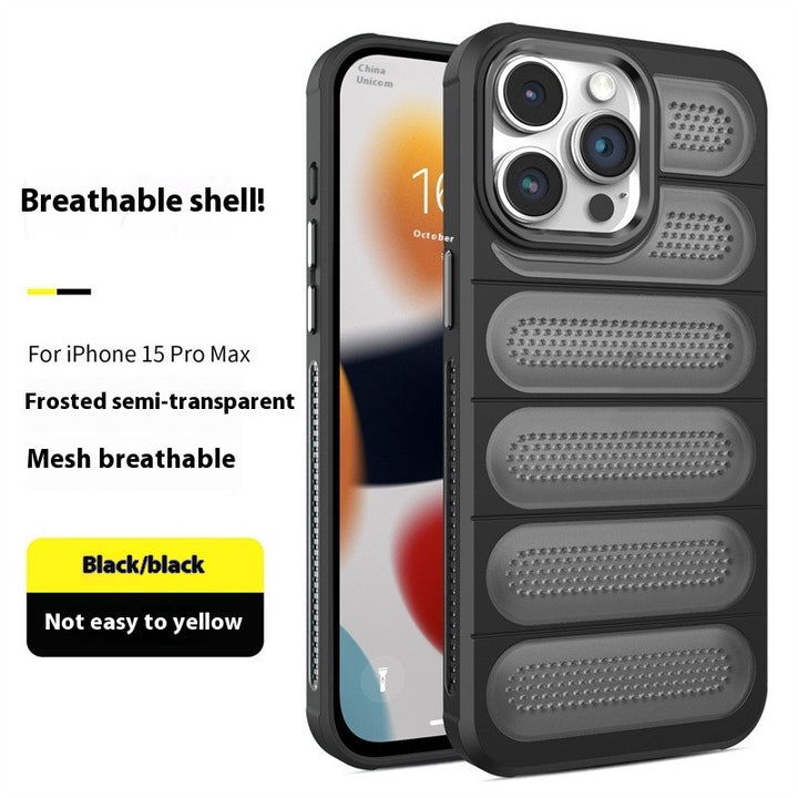 Applicable 15 Cooling Grid Phone Case Iphone14 Protective Sleeve