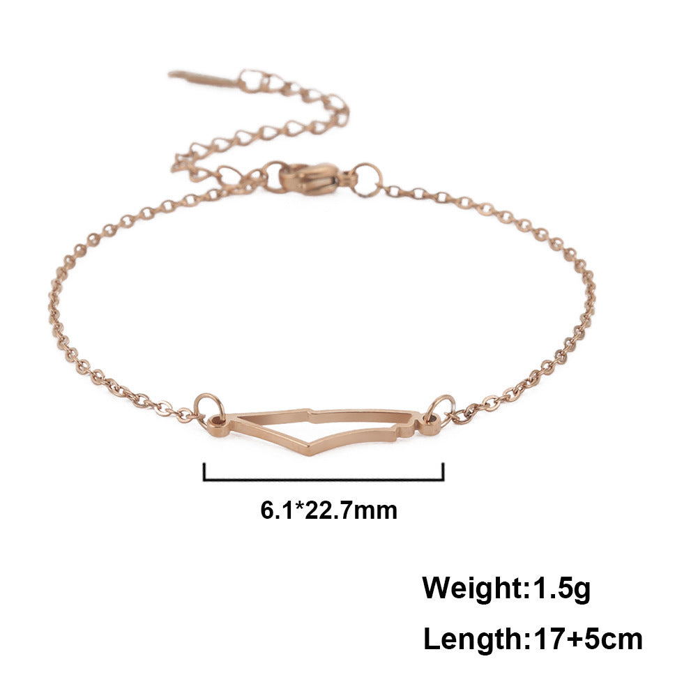 Stylish Pendant Stainless Steel Bracelet