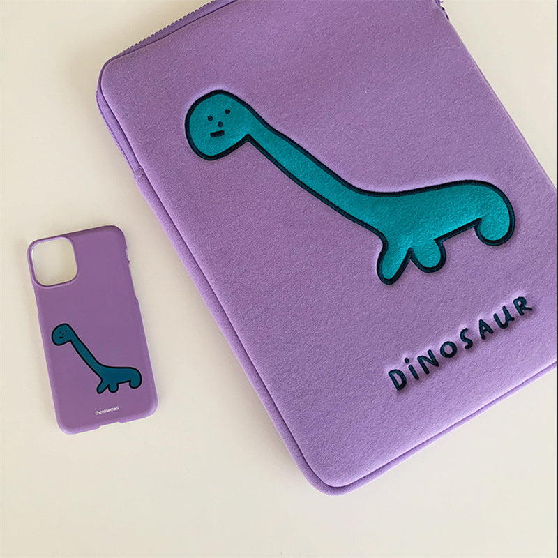 Dinoszaurusz laptop táska aranyos bélés táska védő hüvely