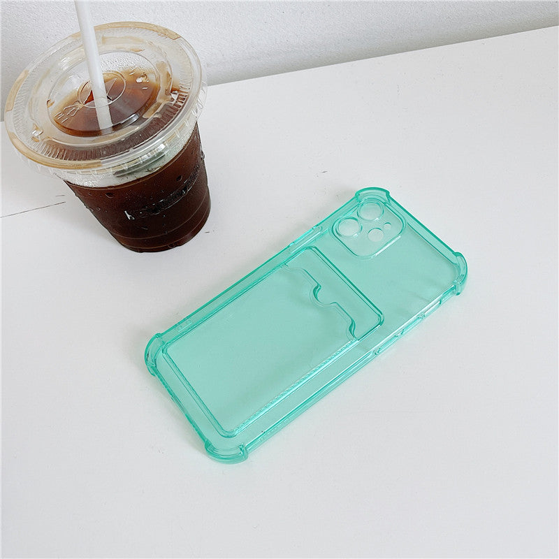 Caixa de telefone transparente simples de cartão