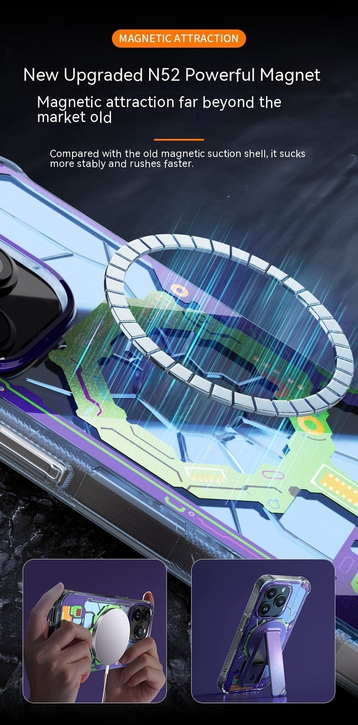 Magnetic Tide Brand Laser Transparent All-Inclusive Phone Carcasă