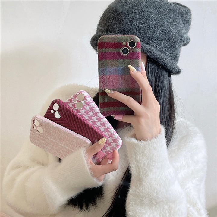 Ins Houndstooth Girl Phone Case Drop-resistent