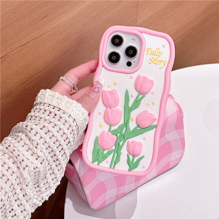 Creative Relief 3D Tulip Phone Case