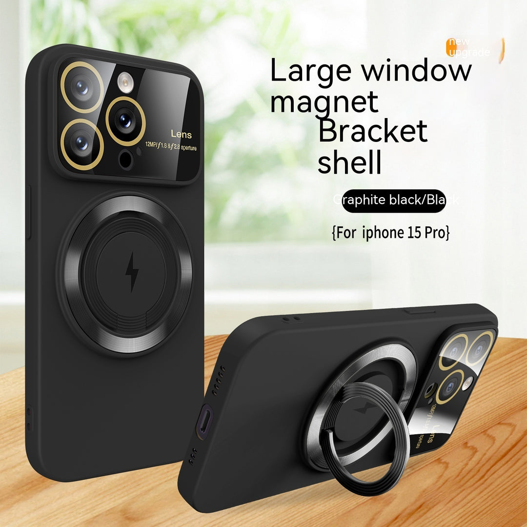 Suuri ikkunan magneettinen kiinnike pyörivä rengaspuhelinkotelo