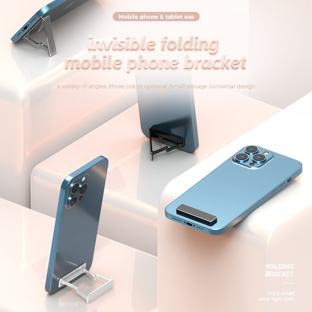 Alüminyum Alaşım Cep Telefonu Braketi Katlanabilir ve Taşınabilir Arka Çıkartma Mini
