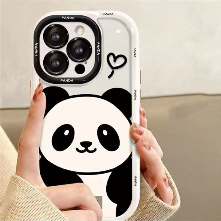 Plysch panda all-inclusive drop-resistent telefonfodral