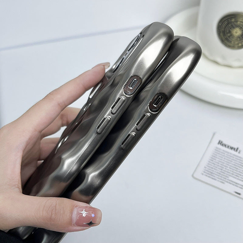 Model de undă goală tridimensională Electroplaând Titanium Matte Grey Aplicabil Carcasă telefonică