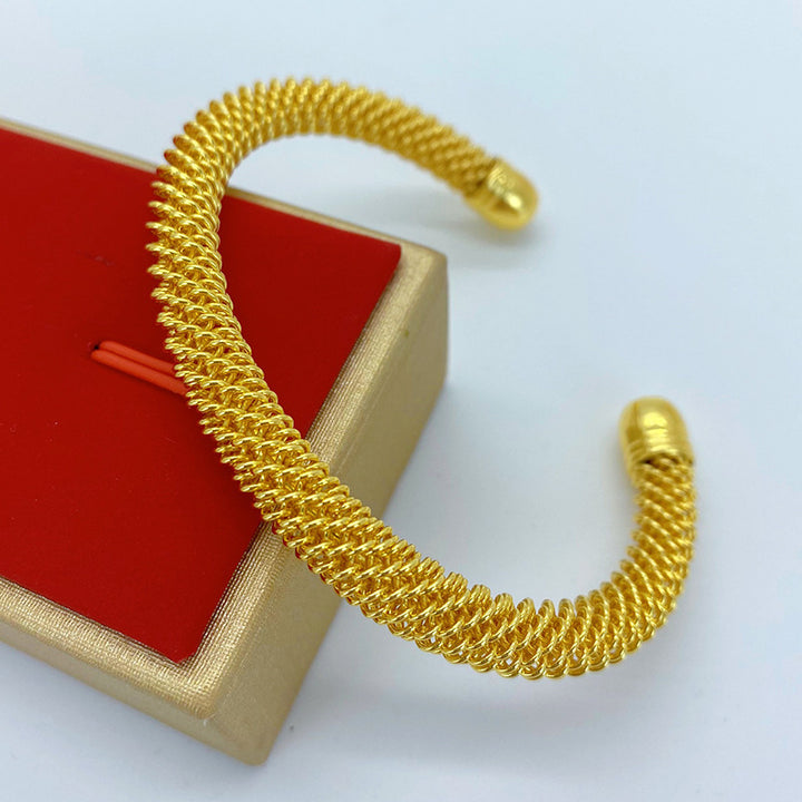 Vietnam Placer Gold Oude Franse Europese en Amerikaanse mode Minimalistische bruid Alluviale gouden armband