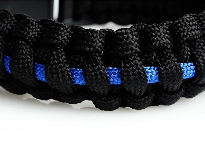 Men's And Women's Blue Line Paracord Bracelet