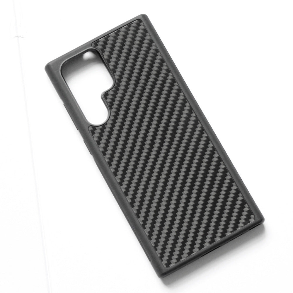 Кованен калъф за телефон с въглеродни влакна силиконов пластир