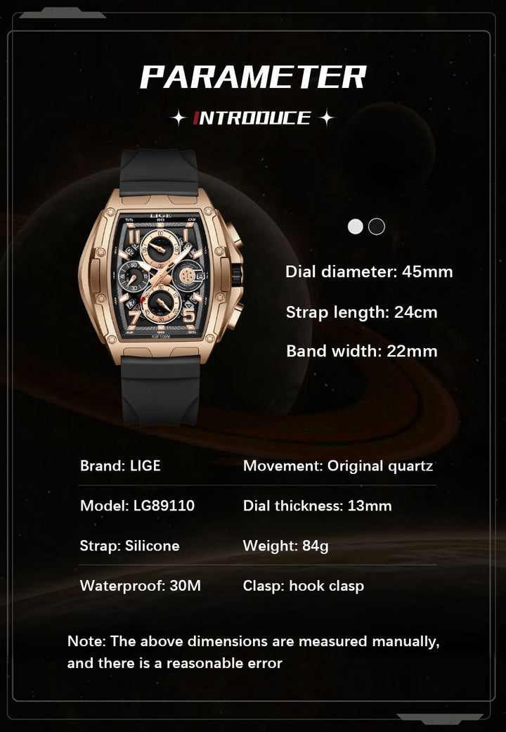 Calendrier multi-fonctionnel pour hommes Calendrier de sport Miroir Curror Hollow Watch Mirror Hollow