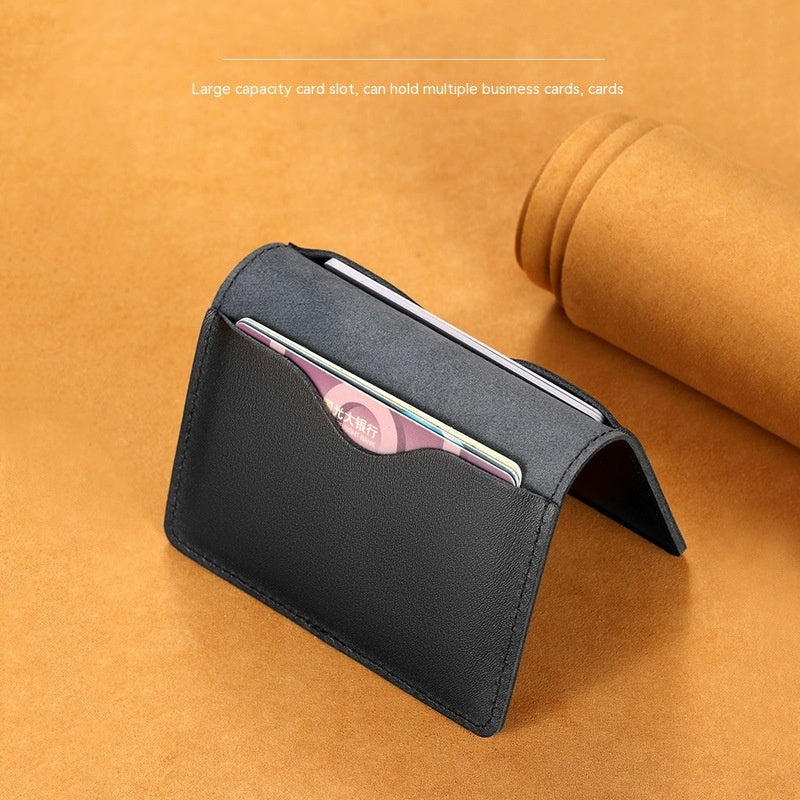 Ultra-thin Cowhide Card Holder Men And Women