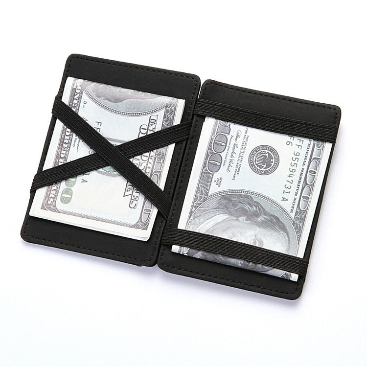 PU Creative Magic Wallet Flip Card Holder Men's Lady's Wallet Zipper -kolikon kukkaro lyhyt