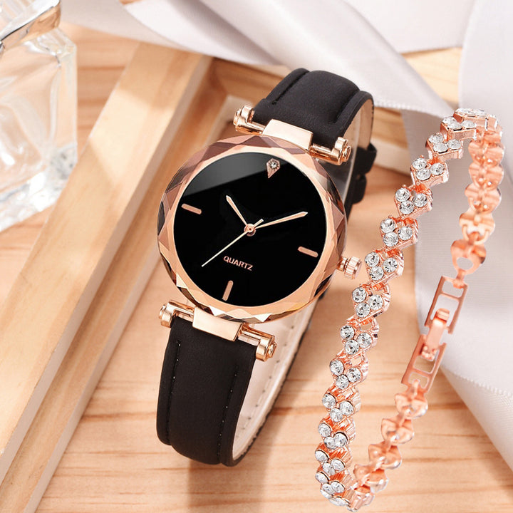 Bekijk een eenvoudige riem Watch Quartz -horloge -armbandpak